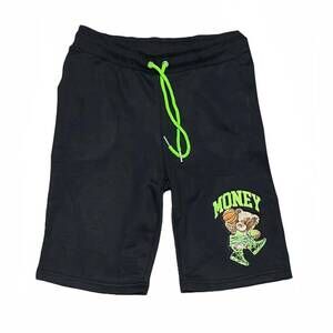 NEW RETRO LABEL men's 6s electric money short in black/neon green